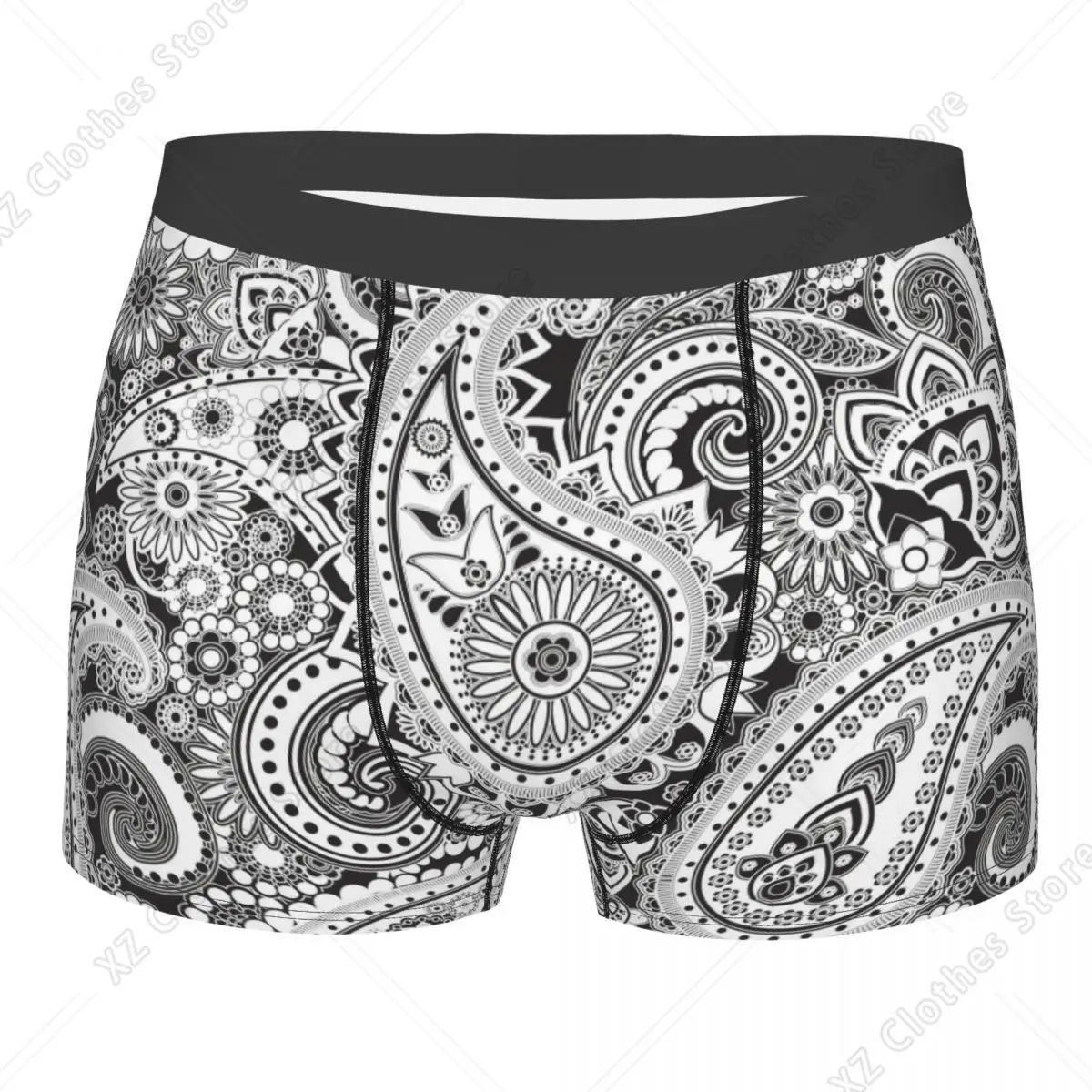 Custom Ethnic Bohemia Style Paisley Bandana Boxer Shorts For Homme 3D Print Underwear Panties Briefs Breathable Underpants