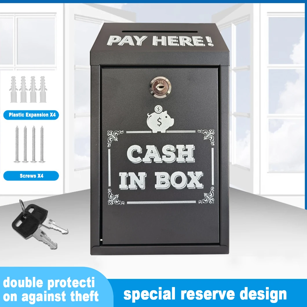 

1 шт., металлический почтовый ящик для пожертвований, коллекция сейфов, коробка для предложений с замком, настенный почтовый ящик, контейнер для доставки и голосования