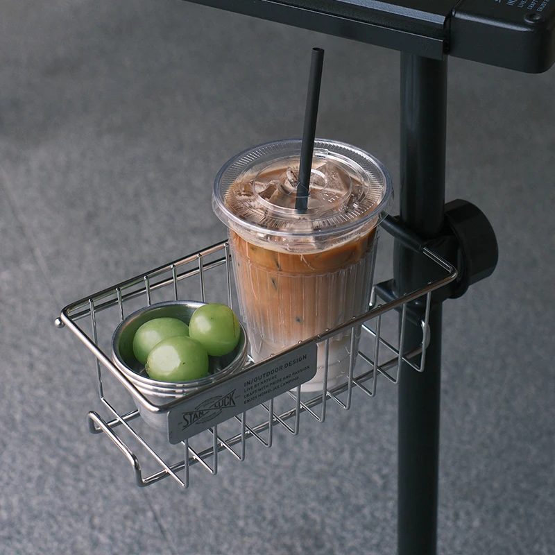 Cestino portaoggetti per gambe da tavolo, gabbia per bacchette con inserto laterale, accessori piastra bassa da cucina mobile piastra profonda