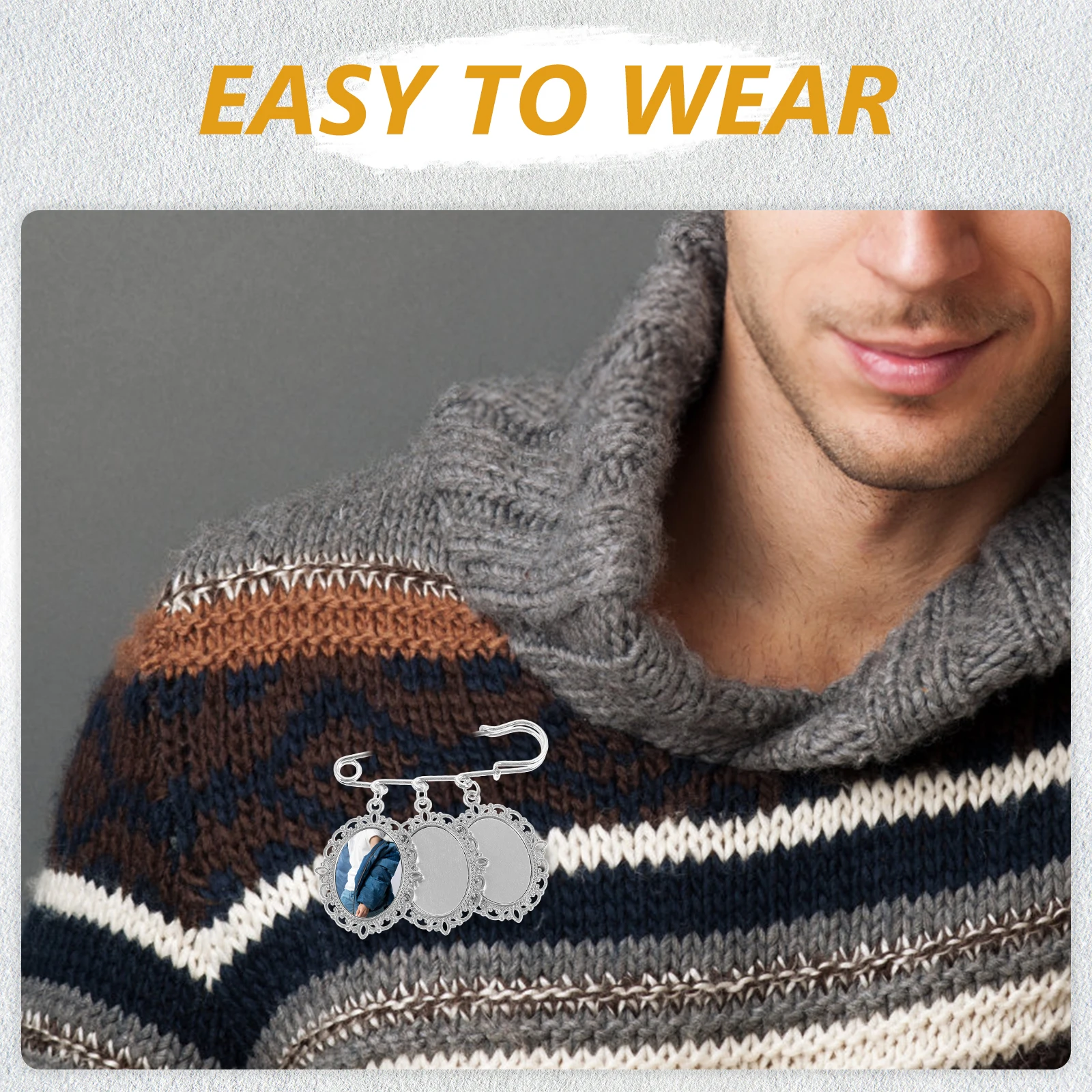 

2pcs Zinc Alloy Brooch Pins DIY Blank Photo Bezel Pins Heat Transfer Printing Gifts Women Accessories Pin Making Kit Bag Decor