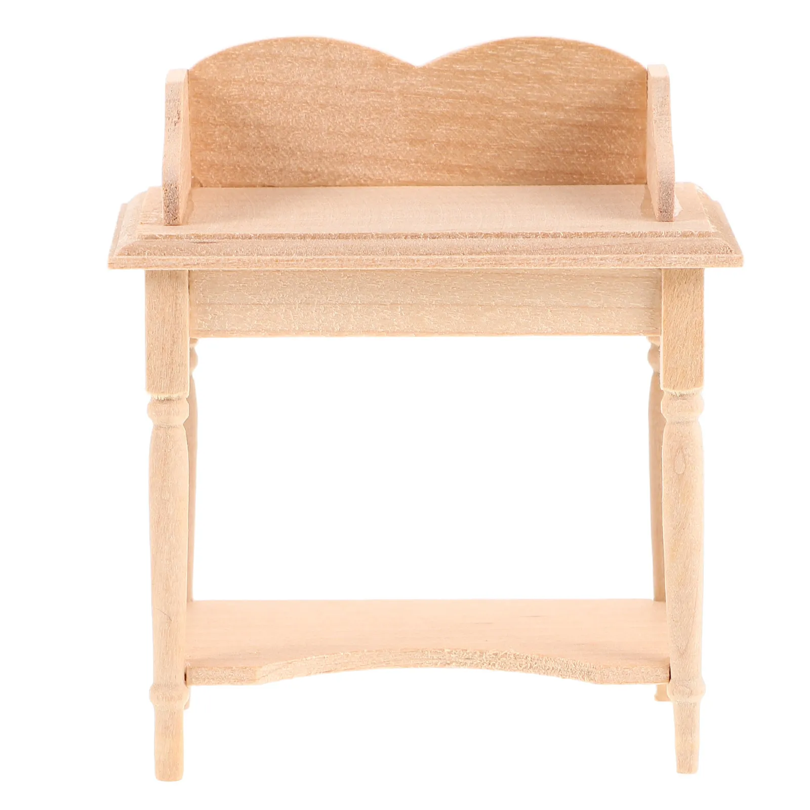 

Dollhouse Table Miniature Wooden Furniture Living Room Study Desk Secretary Writing Accessory Set Home Decor Craft Model