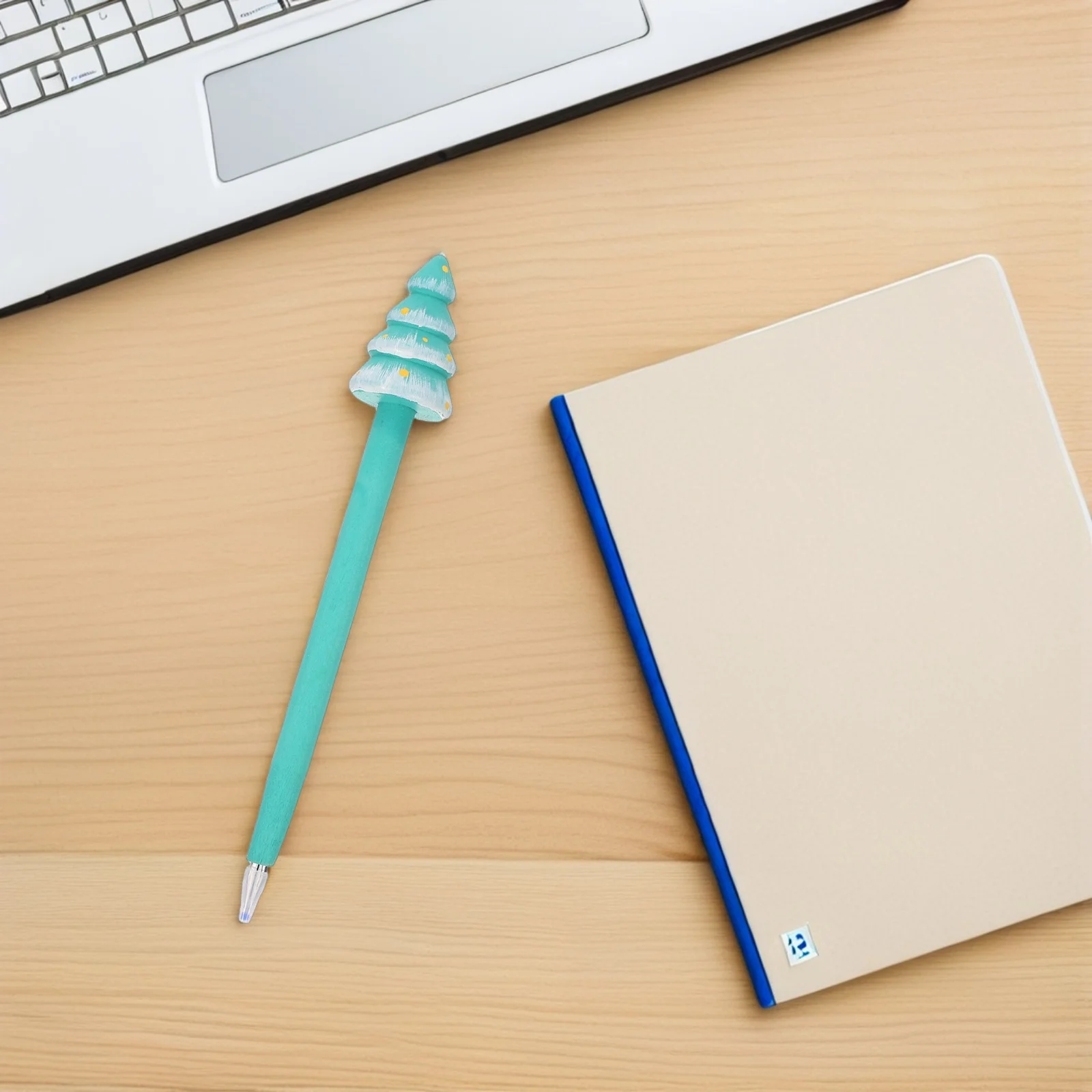 

3 шт., гелевая ручка в форме рождественской елки, гладкая праздничная ручка для письма, канцелярские принадлежности для школы, офиса, журналов, деревянные ручки