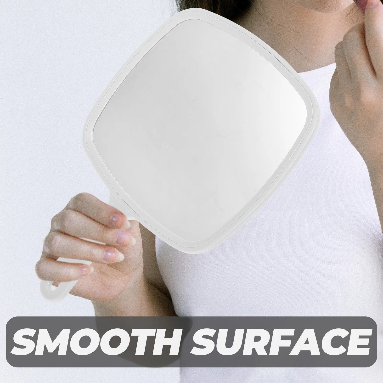 Handheld Mirror Lightweight Safe Beauty Care Home Travel Use Stylish Decorative Hand Mirror Small Hand Mirror,