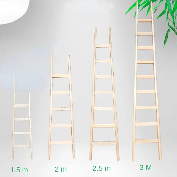 Wood ladder, solid wood vertical ladder/household indoor and outdoor/kindergarten/decoration/stair climbing tools