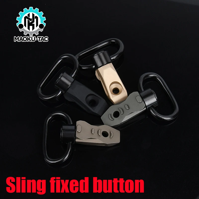 WADSN Metal Swivel Sling Gun Harness Buckle QD Fixed Button Swivel Hoist Ring Airsoft Weapon Accessory Mount M-lok Keymod Rail