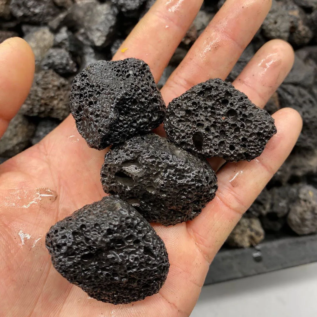 Natürliche Aquarium Aquarium Filter Medien Vulkangestein Biologische Kugel Bio Filter Klares Wasser Dekoration Waben Filter Stein – Detail 11
