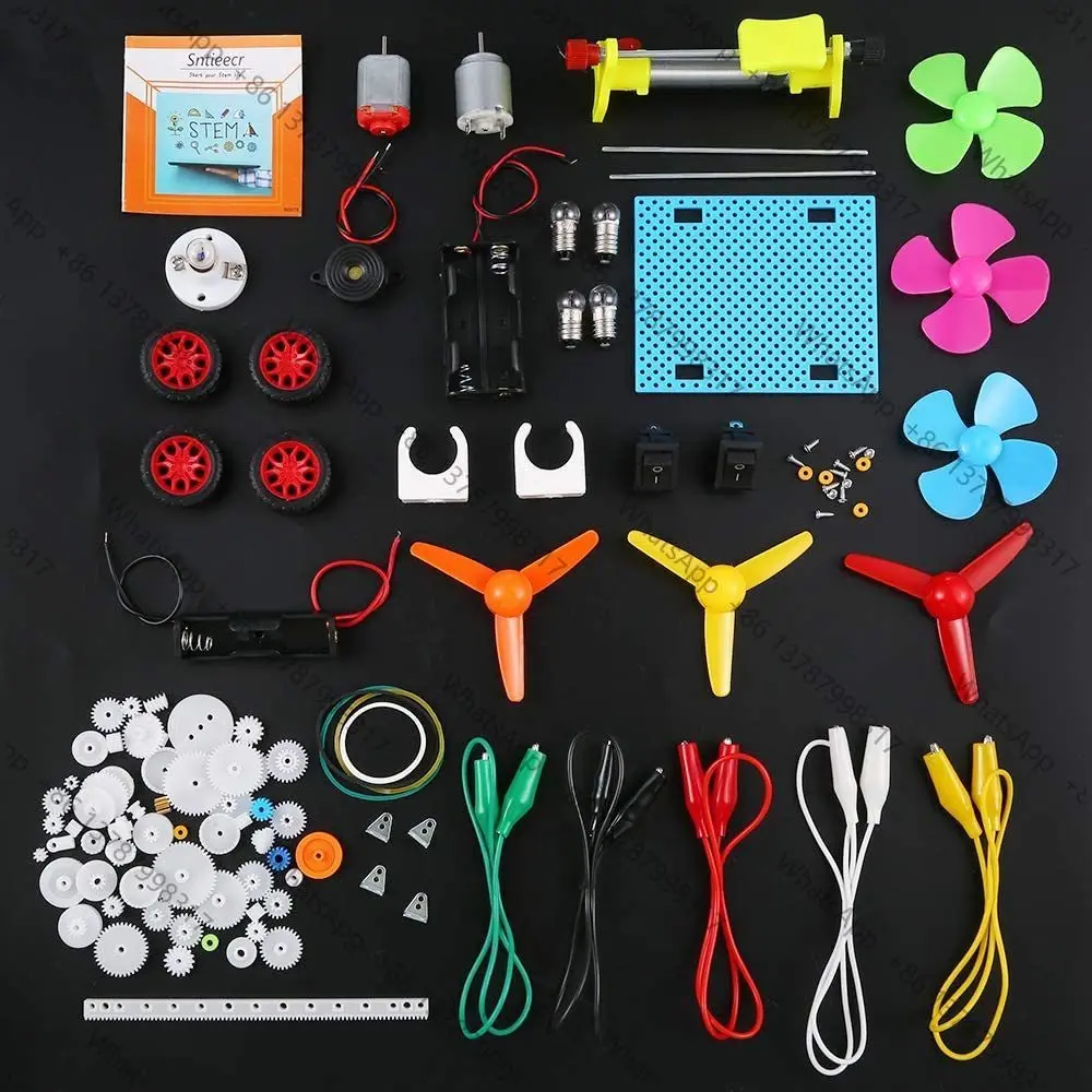 DC motor Electric Circuit Learning Kit, Assemble Physics Science Education for Student DIY STEM Science Lab Experiment Project