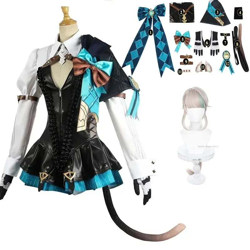 

Cosplay Costume Wig Tattoo Sticker New Character Magician Anime Game Halloween Party Costume