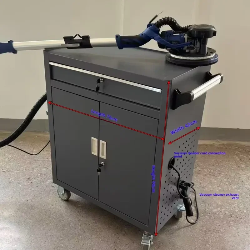 Industrial Bagless Electric Commercial Use Vacuum Cleaner Cabinet Set Cyclone Separator 50L Capacity Drum Wet/Dry Function