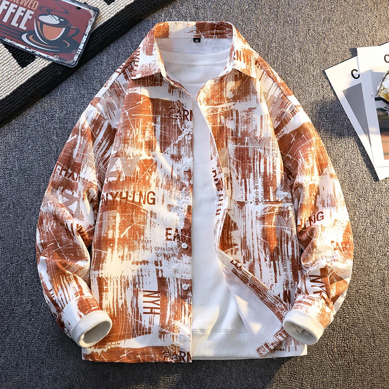

Men's Streetwear Casual Long Sleeve Blouse Fashion Shirt Streetdress Hombre Male Clothing Spring Autumn Camisa Men's Shirts New