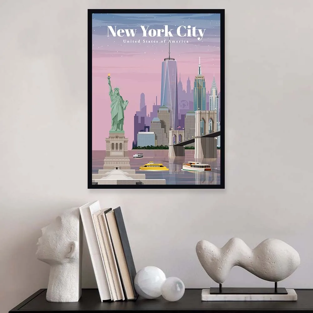 Landscape Diamond Painting Personalized Cities Around The World Full Round Drill Mosaic Embroidery Cross Stitch Kit Home Decor