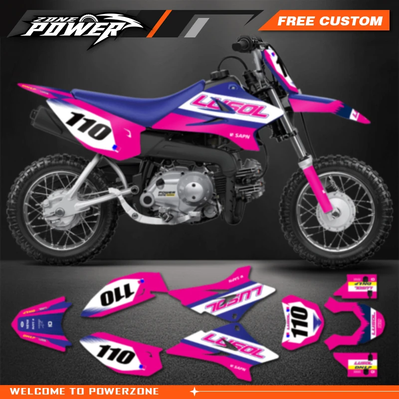 Powerzone For Yamaha TTR50 2006-2015 2016 2017 2018 2019 2020 2021 Custom Backgrounds Graphics Decals Sticker Kits 04