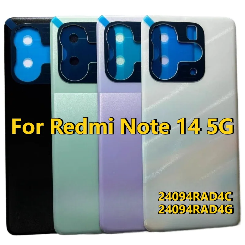 For Xiaomi Redmi Note 14 5G Battery cover Rear Door Replacement Back Housing Cover Case +Adhesive 24094RAD4C 24094RAD4G