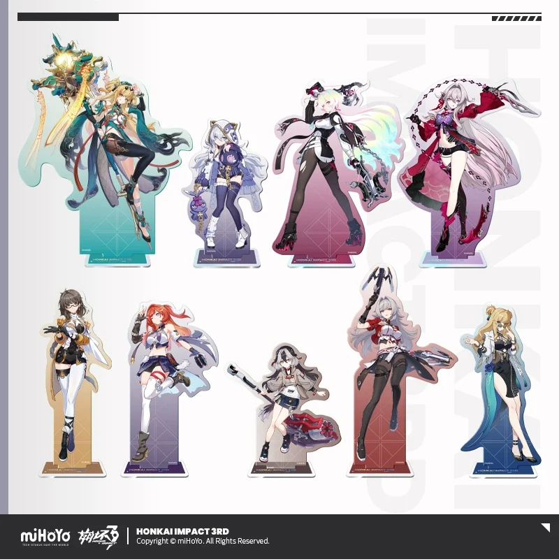 Sunsyea Honkai Impact 3rd Ⅱ Official Merch miHoYo Original Authentic Theme Series Acrylic Stand Senadina Coralie Helia