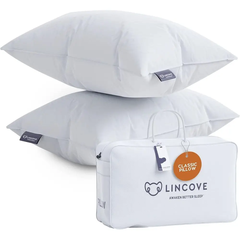 Down and eather Luxury Hotel Collection Bed Pillows or Sleng Made in The USA - 100% Cotton Shell, 600 Thread Count - Sot Hypoall