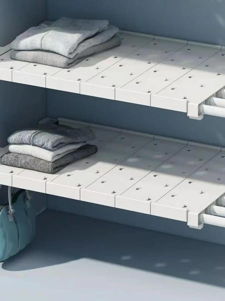 

New Model Wardrobe Partition Shelf Multi-layer Rack Cabinet Organizer Plastic Material Home Organization Tool Storage Shelf