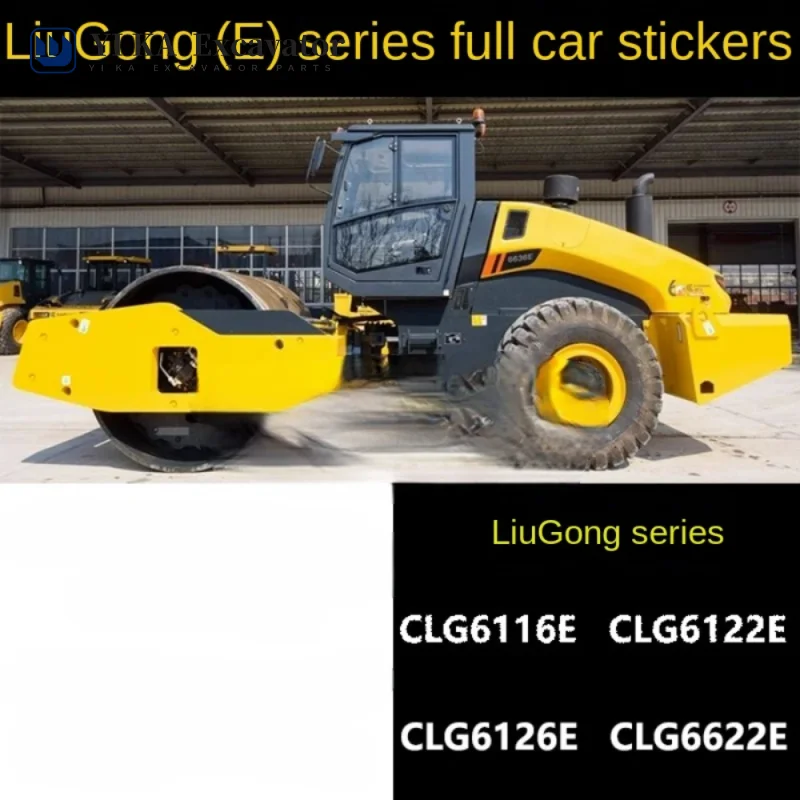 

For Liugong Roller 6116E 6122E 6126E 6226E 6622E Single Steel Wheel Roller Full Car Sticker