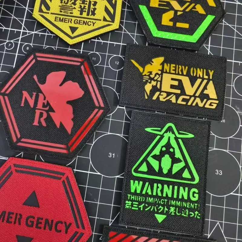 Neon Genesis Evangelion Velcro Patch Cute Fashion Cartoon Personality Tactical Badge Arm Patch Backpack Sticker Gift for Friends - view 5