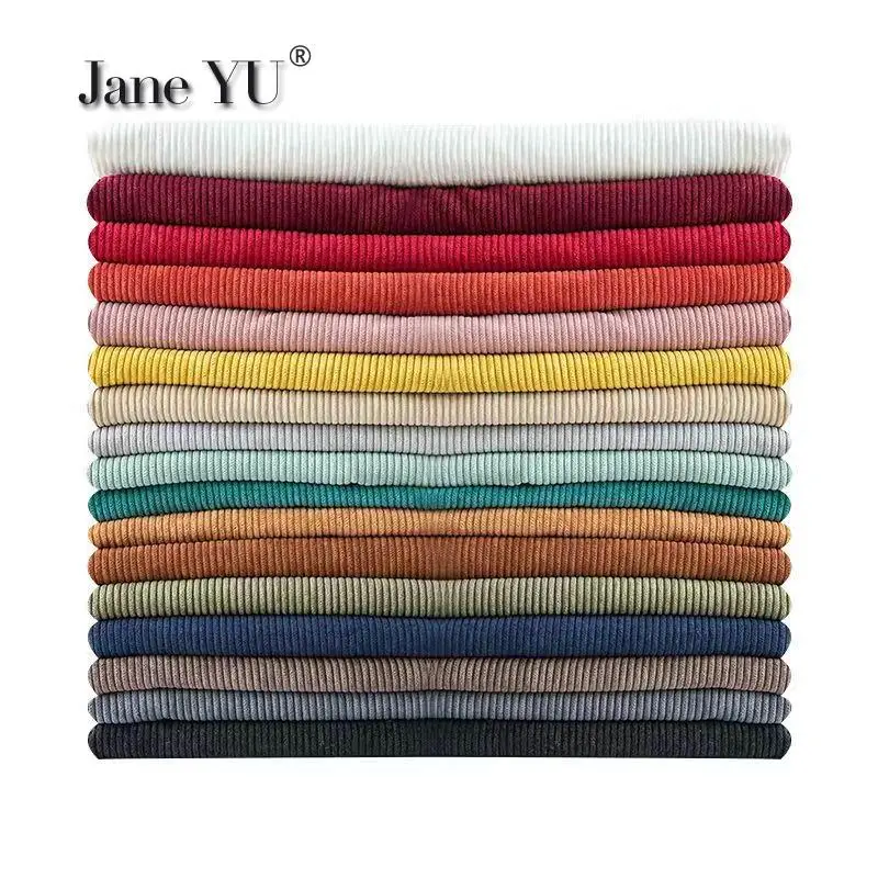 JaneYU 2022 23 Colors High Quality Warm Cotton Polyester Bed Sheet Fabric Width 145cm Warm Flannel Fabric quality