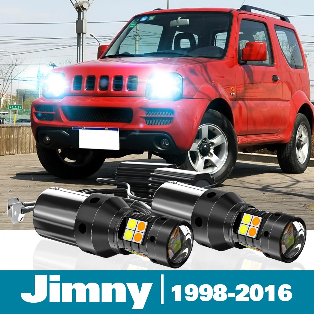 

2x LED Dual Mode Turn Signal+Daytime Running Light DRL For Suzuki Jimny Accessories 1998-2016 2008 2009 2010 2011 2012 2013 2014