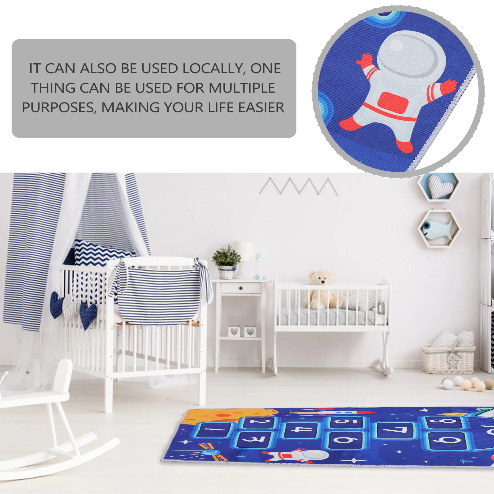 

Hopscotch Rug Carpet Cartoon Floor Mat for Kids Crawling Play Crawling Mat Educational Color Pattern Rug Carpet