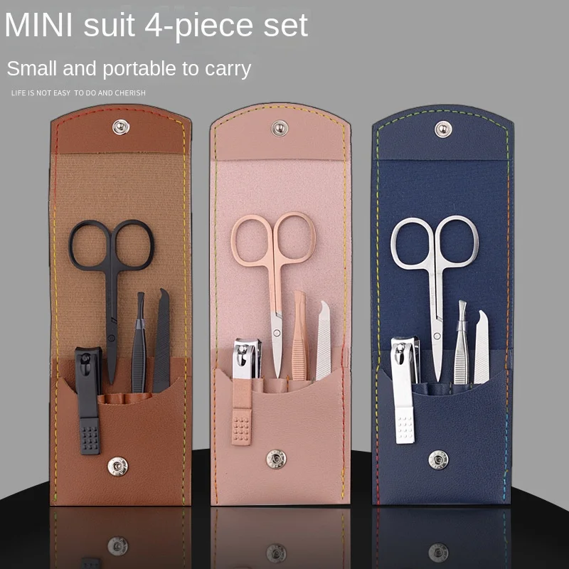 Set di pinze di bellezza per tagliaunghie da 4 pezzi per manicure e pedicure, forbici per unghie, regalo per la cura delle unghie dei piedi.