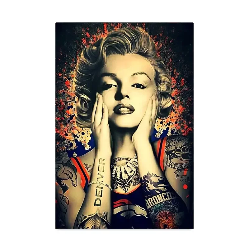 Elegant Marilyn Monroe Canvas Painting Wall Art  Classic Movie Star Portraits for Living Room Decor Sexy Iconic Posters  Prints