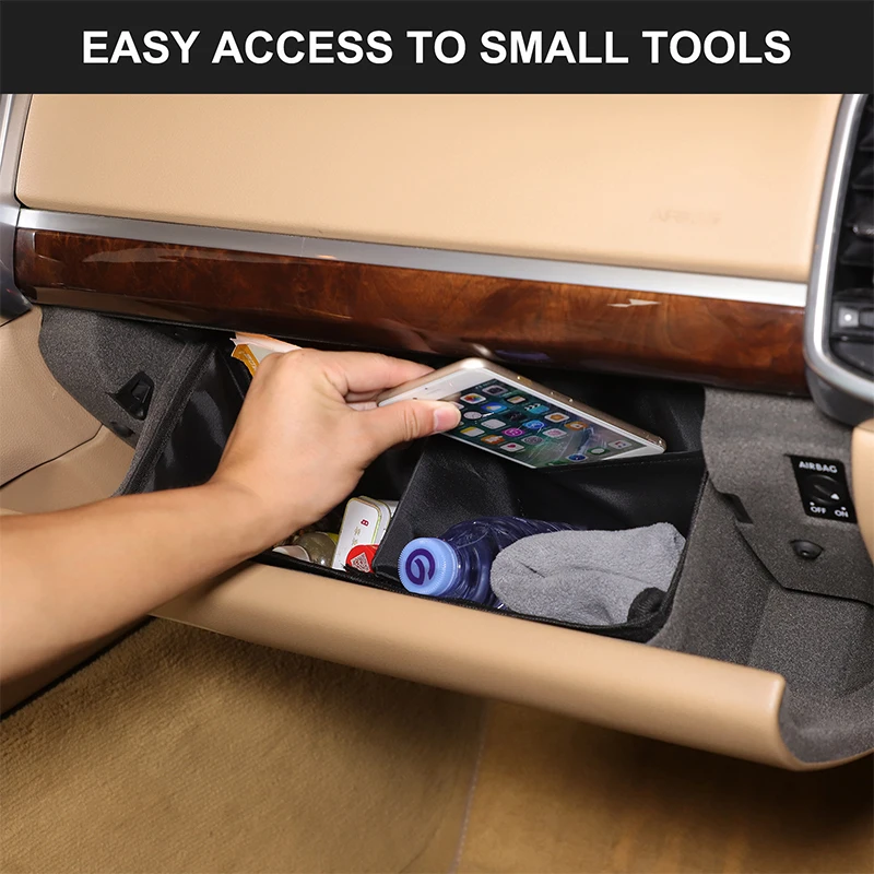 

For Porsche Cayenne 2011-2017 Oxford Cloth Black Car Center Console Glove Box Divider Storage Bag Organizer Interior Accessories