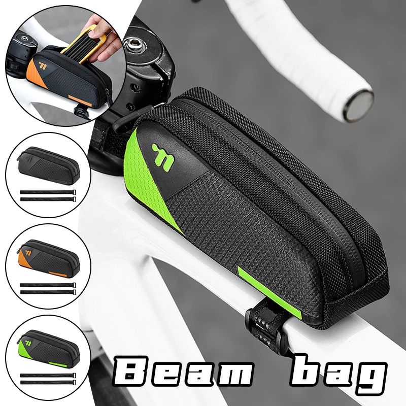 

0.6L Waterproof Lightweight Bike Top Tube Bag - PU Material, Portable Triangle Storage for MTB, Road Bikes & Cycling Accessories