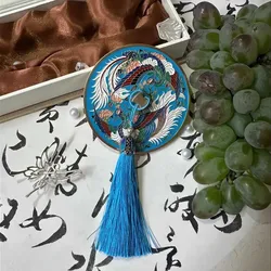 Chinese Palace Museum Style Retro Portable Hand Makeup Tassels Mirror Vintage Style Hanfu Mirror Keepsake For Girl Gift