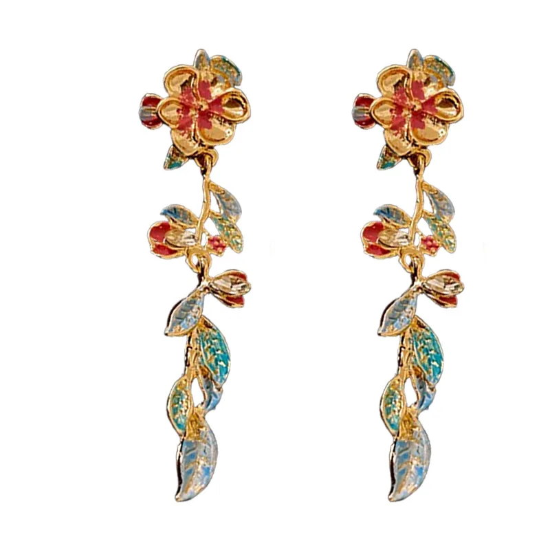 Fashion Jewelry Luxury Temperament Flower Tassel Earrings For Women Female Gifts Delicate Design Ear Accessories Hot Selling
