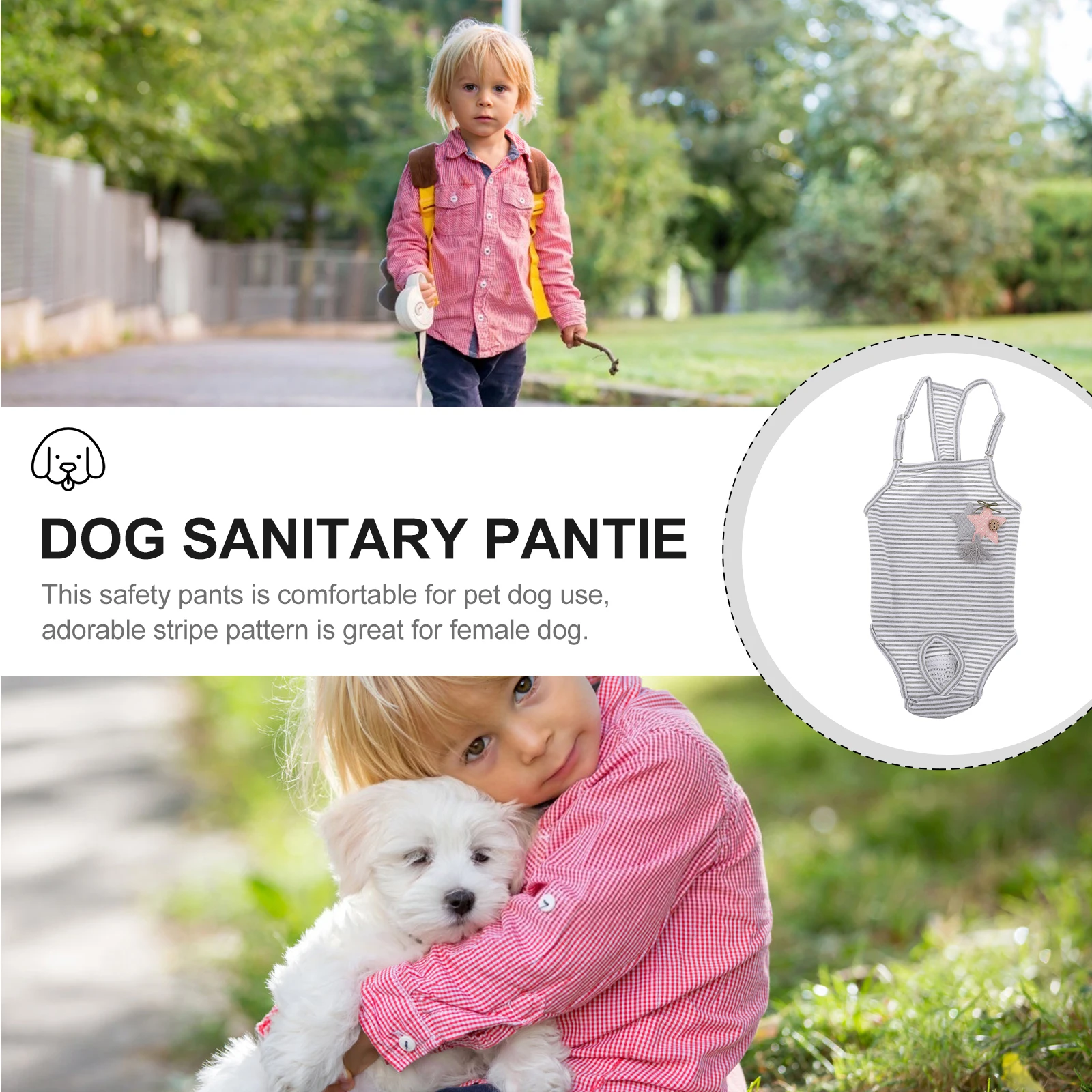 

Pet Physiological Pants Dog Diapers Female Straps Clothes Covers Suspenders Sanitary Fabric Premium Cloth Moisture Absorption