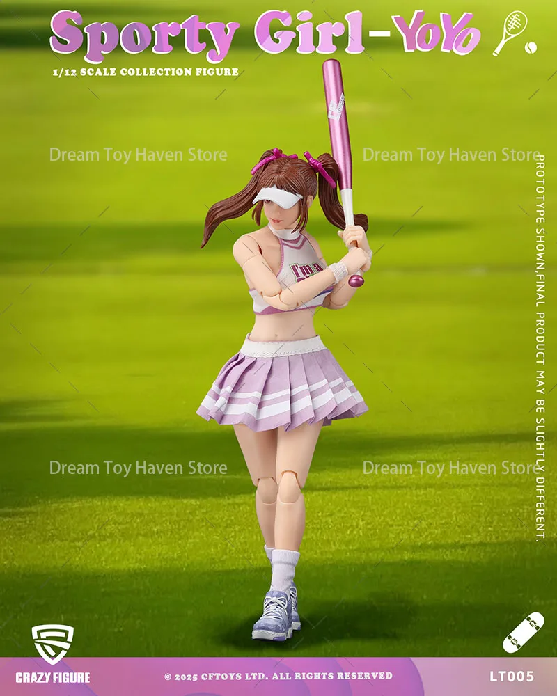 CFTOYS CRAZY LT005 1/12 Scale Female Soldier Yoyo Happy Confident Sports Girl L Full Set 6Inch Action Figure Model Toys