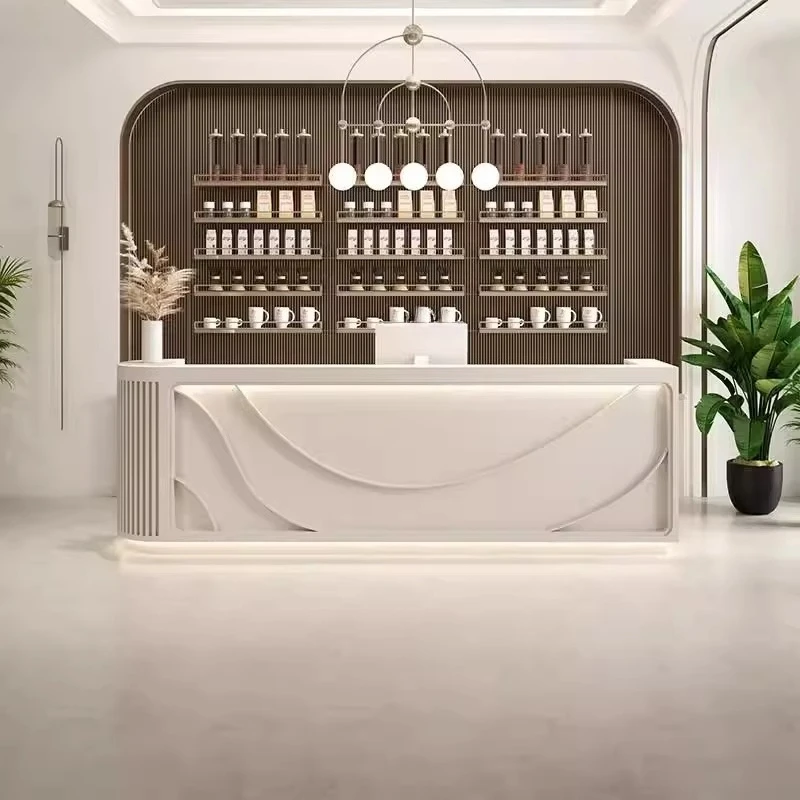&c Simple Beauty Salon Cashier Counter Modern Medical Beauty Dental Clinic Company Hotel Front Desk Reception Desk