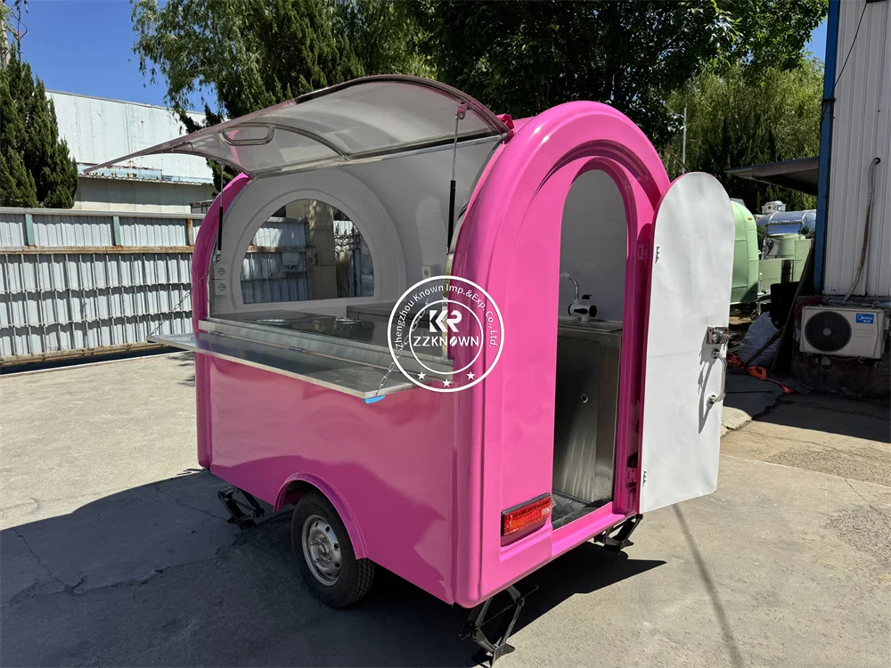Мобильный продовольственный грузовик, кофейня, оригинальный прицеп для быстрой еды, стандартная тележка для пиццы с полным кухонным оборудованием