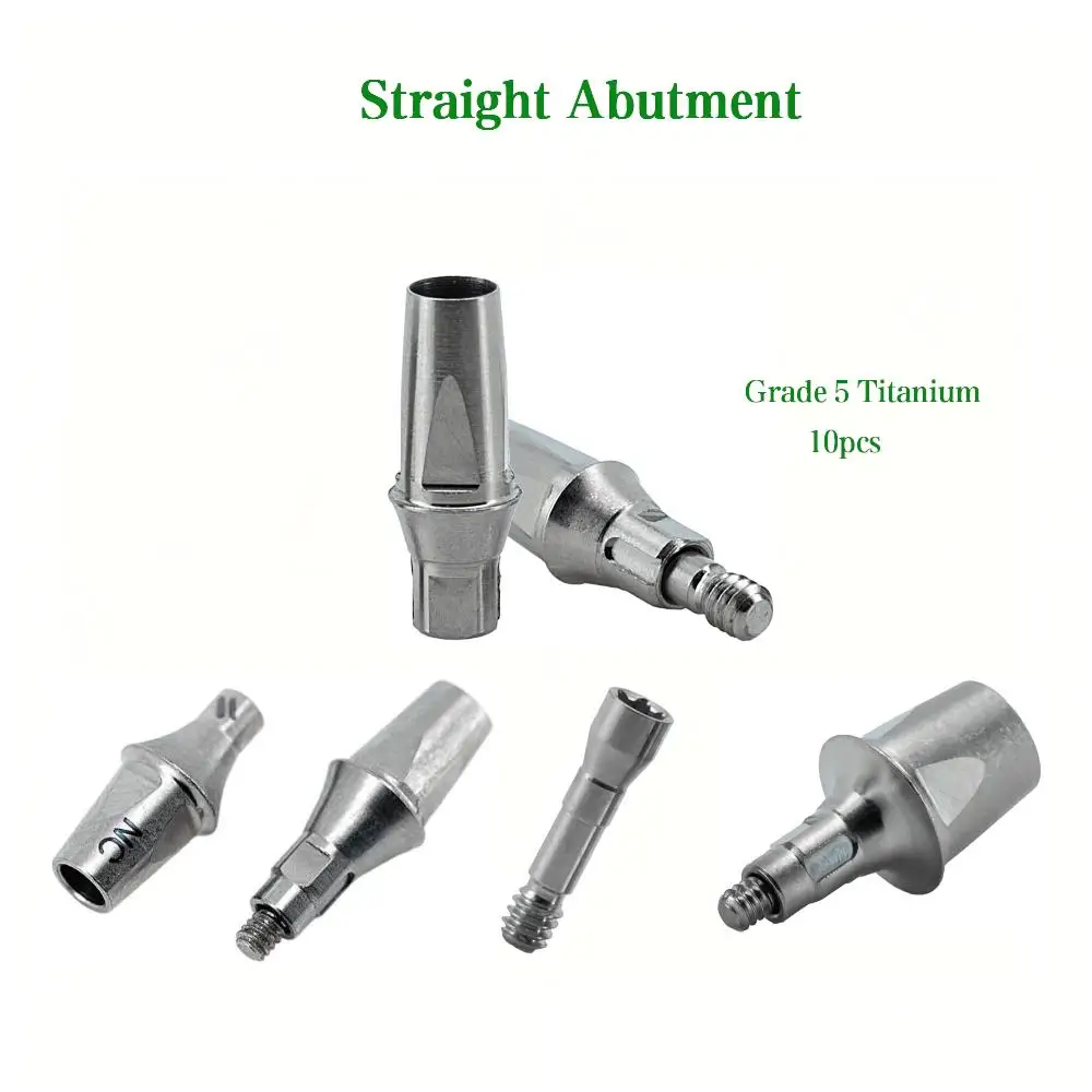 Straumann ITI Compatible Straight Solid Abutment 10 Pcs Dental Lab Consumables Prosthetic Titanium Components RC/NC