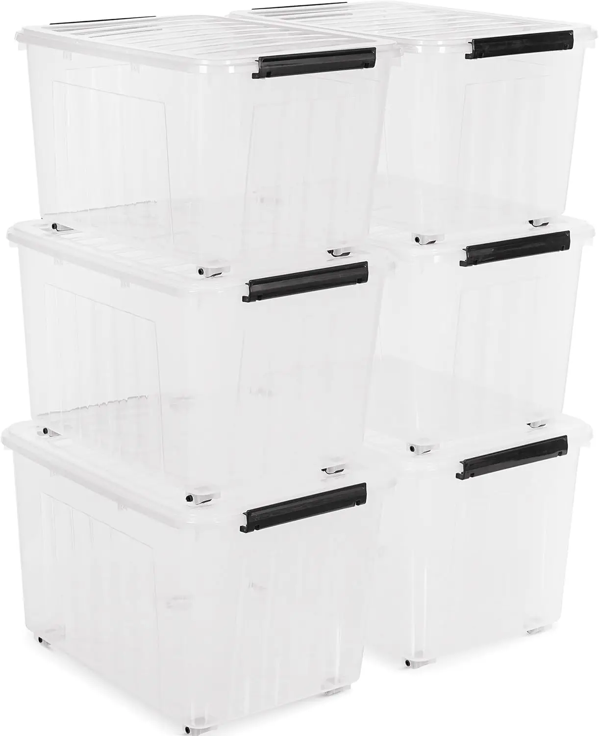 

82 QT Clear Plastic Storage Bins with Lids Stackable and Nestable Storage Boxes with Lids Large Plastic Storage Contain