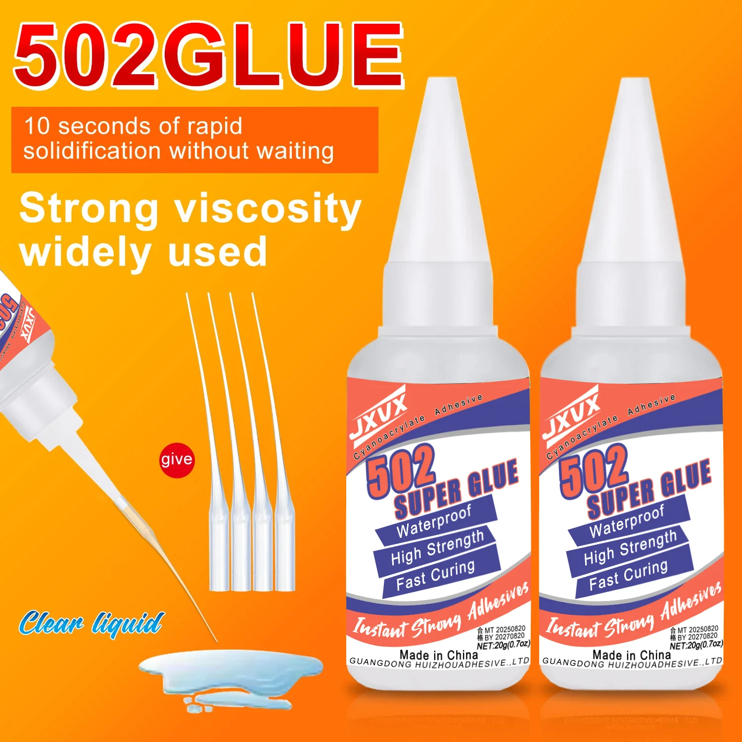 

15 шт. суперклея 502, быстросохнущего, прочного цианоакрилатного клея, используется для ремонта изделий ручной работы из металла, дерева, кожи и керамики.
