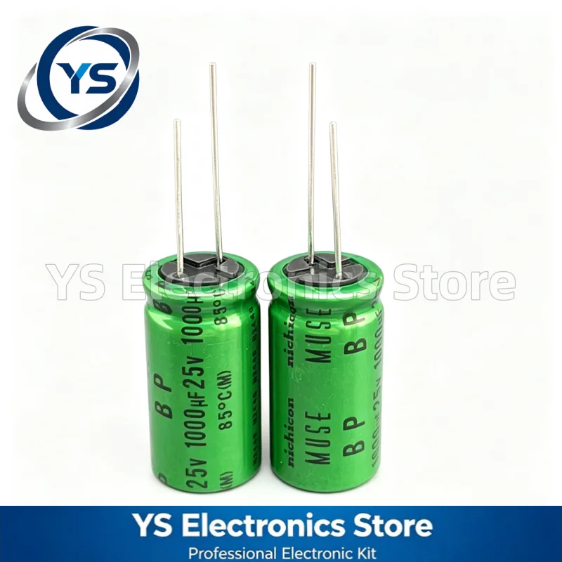 10pcs-50pcs 25V1000UF Nichicon MUSE BP ES 16X30MM Non Polar Nonpolar Bipolar HiFi Audio Capacitor UES1E102MPM 1000UF25V 25V NEW