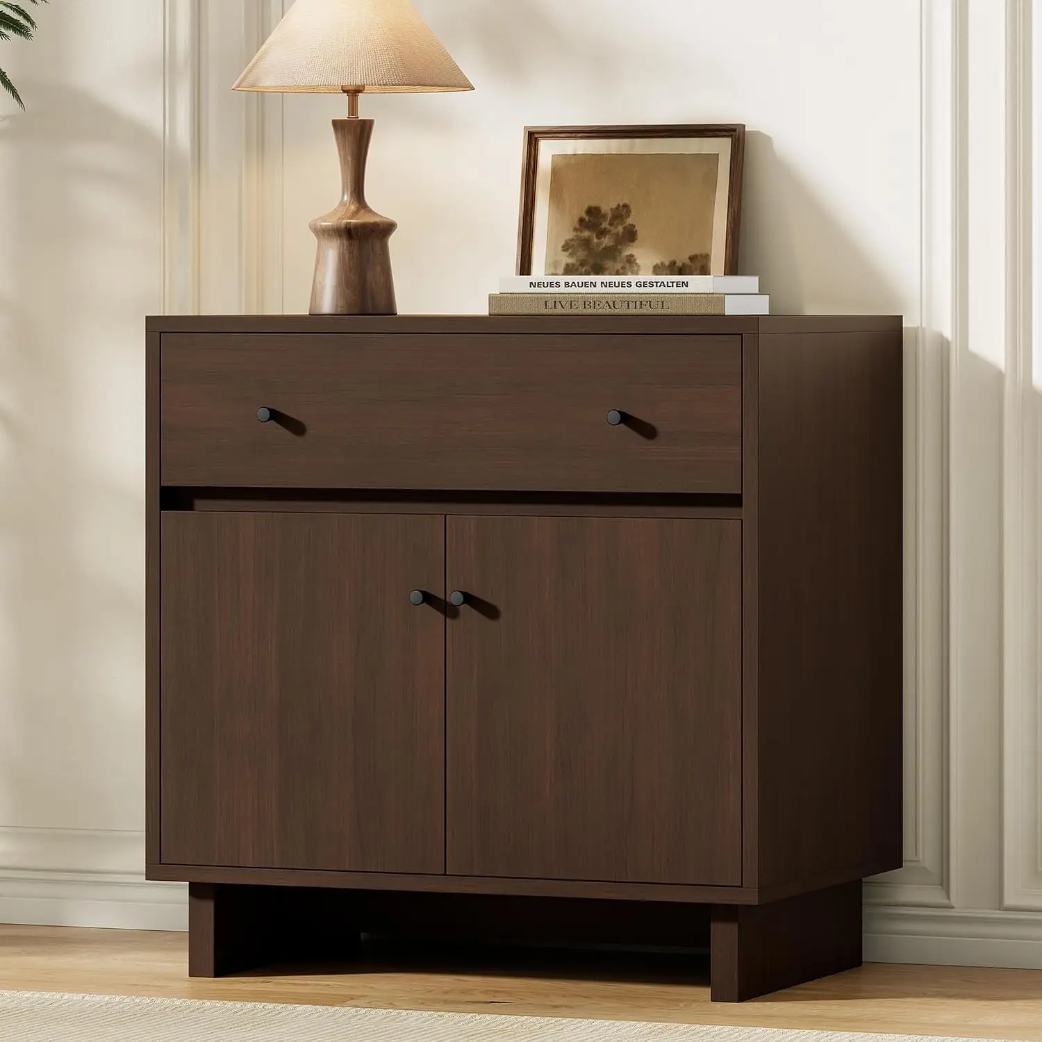 31in Storage Sideboard Cabinet with Drawer, Modular Buffet for Living Room, Customized
