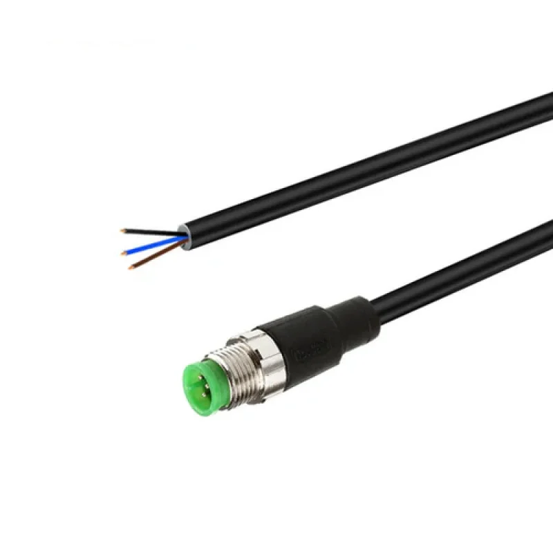 Pre-Wired M12 3PIN 4PIN Straight Connectors With 2M//5M PVC Line And Cables