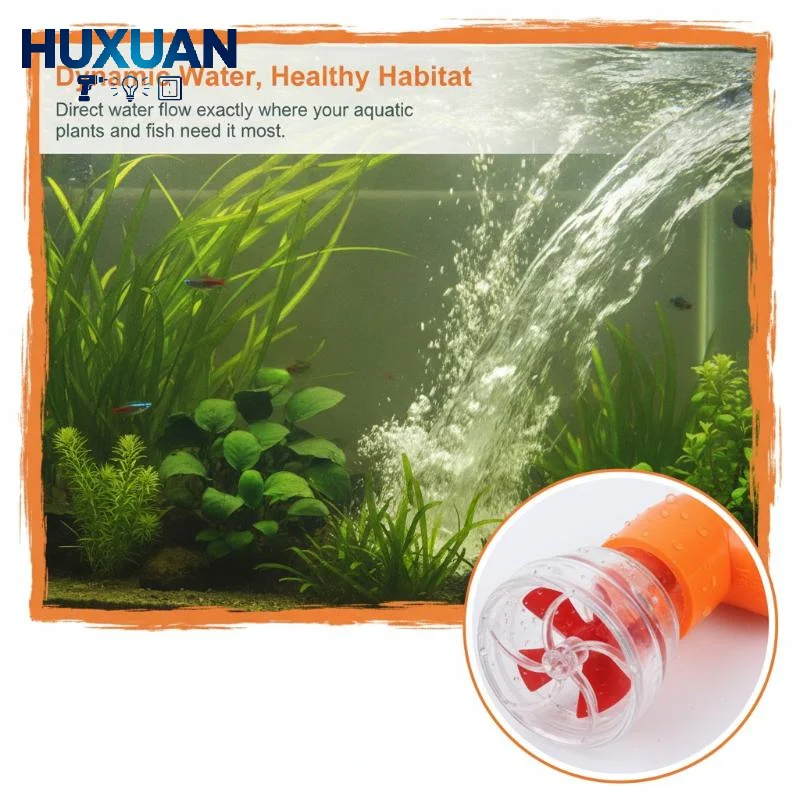 Fish Tank Auto-Rotating 5-Blade Fan Kit Aquarium Wave Maker Rotary Pump