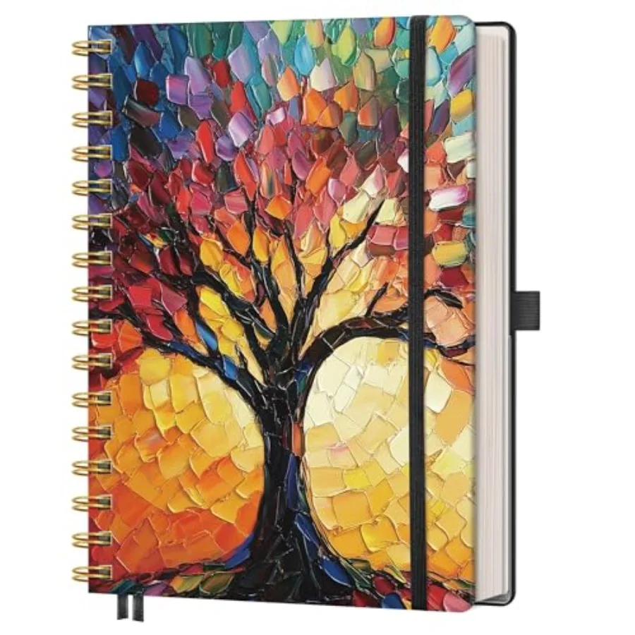 

Spiral Journal Notebook, 160 Pages, A5 Medium Size 5.7'' x 8.3'',for Men and Women, Journaling, Writing, Work and Office, Hardc