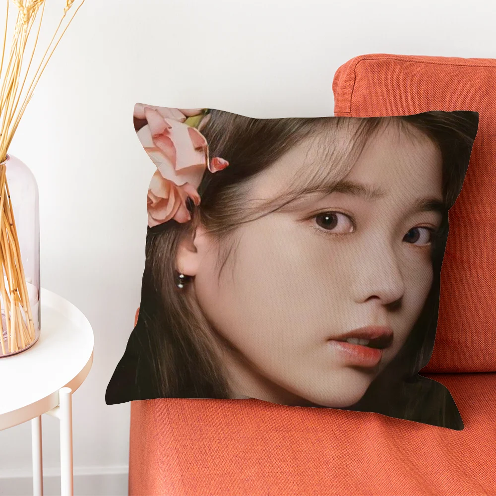 IU Krean Singer Pillow Case Pillow Case Living Room Sofa Cushion Cover Suitable For Home Bedroom Room Decoration