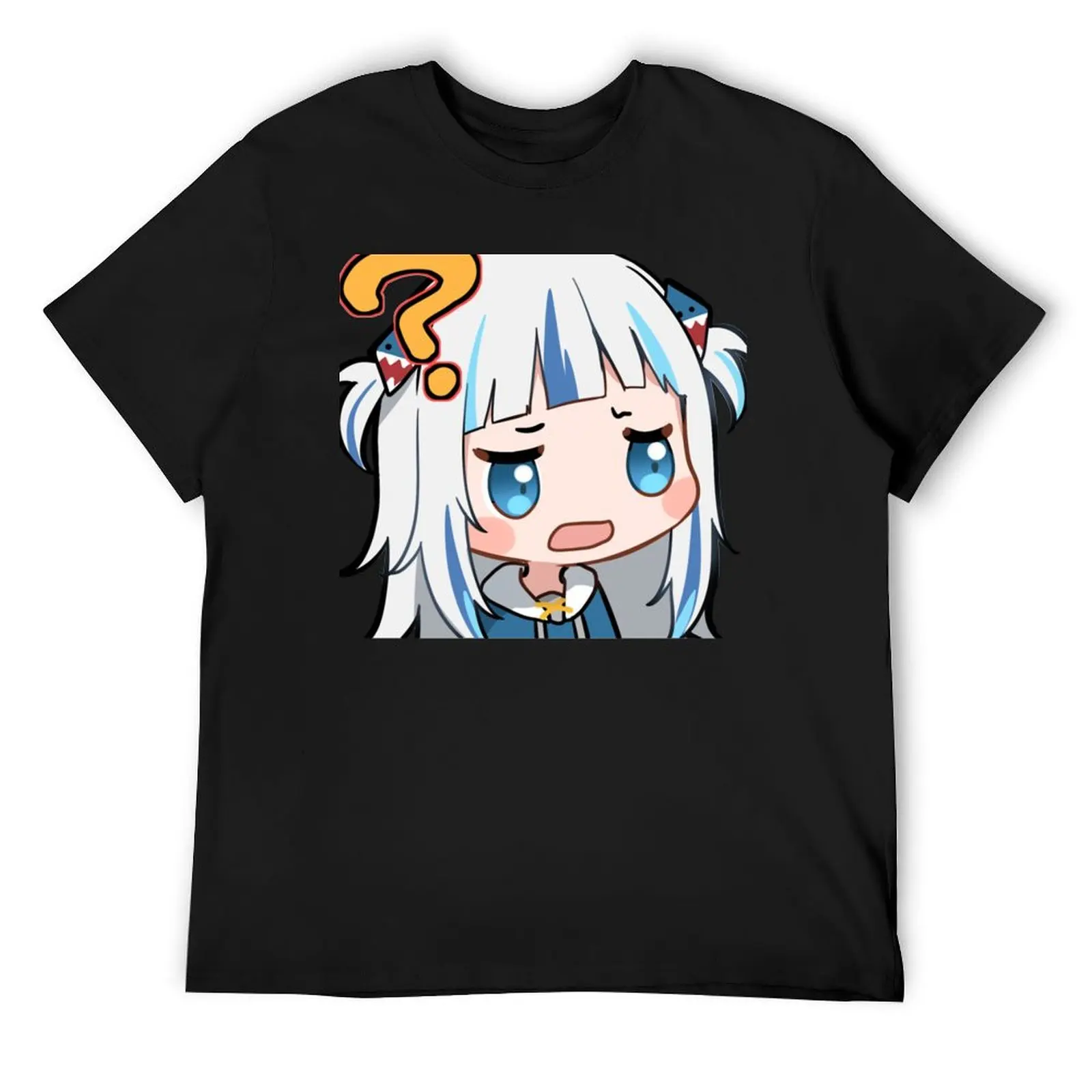 Gawr Gura Hololive Question Mark T-Shirt anime quick drying graphic shirts T-shirts man mens designer clothes