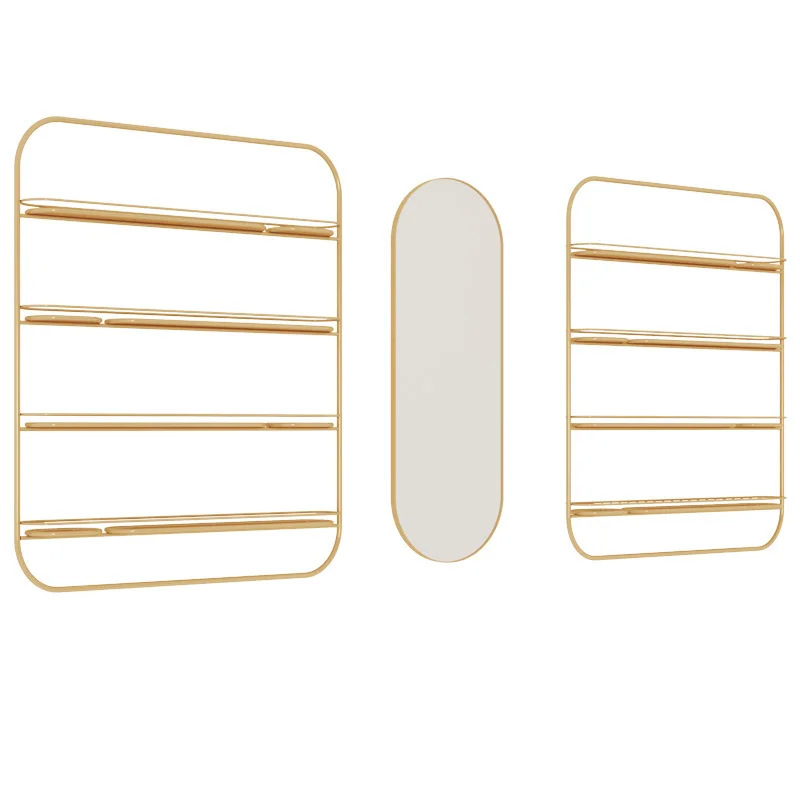 

Simple manicure wall shelf nail polish display beauty salon Internet celebrity storage
