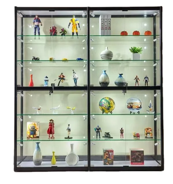 

Прямая продажа с фабрики, вертикальная стеклянная витрина lego, кирпичи и игрушечная фигурка, модель автомобиля, стеклянный шкаф-витрина