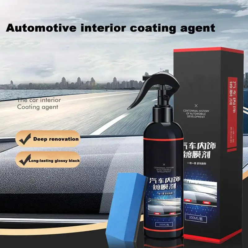 Trim Shine 300ml Quick Car Restoring Spray Long Lasting Shine & Protection Trim Coating Car Cleaner Auto Detailing For Cars