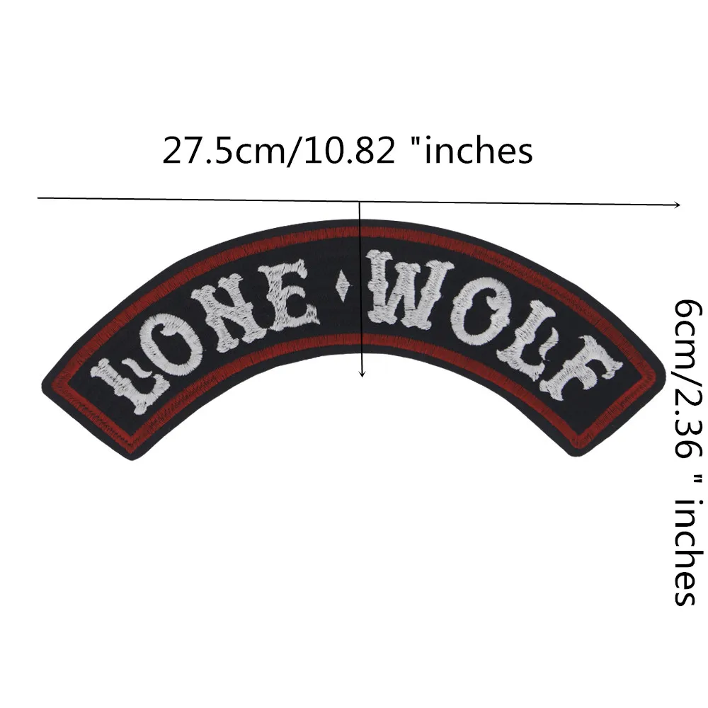 Lone wolf Iron On jacket backpacks  motorcycle patches individuality Fabric badge DIY Decorative fabric patch