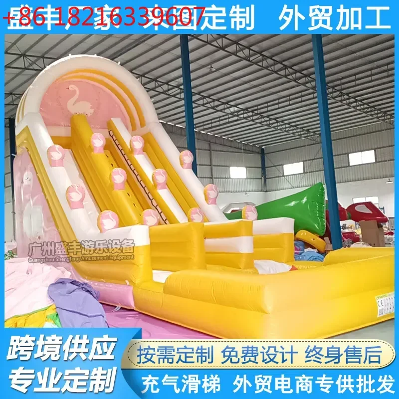 Inflatable Slide Swimming Pool Castle Indoor Small Playground Equipment Water Park